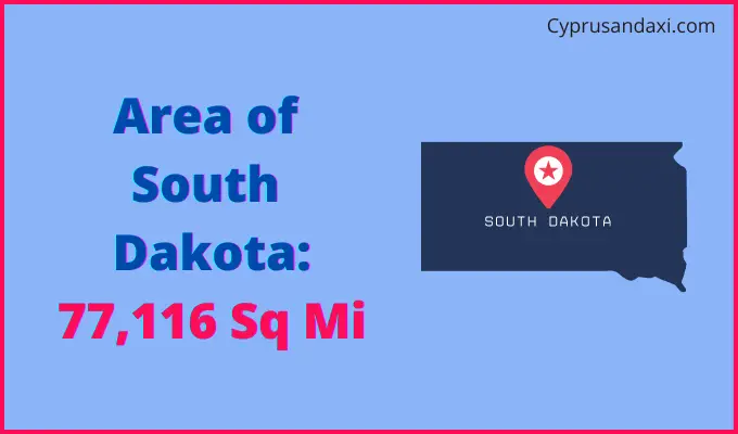 Area of South Dakota compared to Cameroon