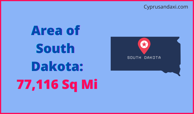 Area of South Dakota compared to China