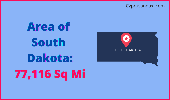 Area of South Dakota compared to Colombia