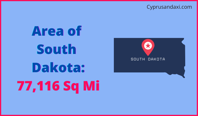 Area of South Dakota compared to Denmark