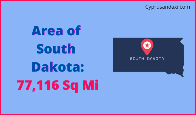 Area of South Dakota compared to Egypt