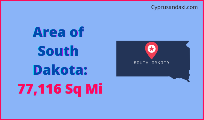 Area of South Dakota compared to Ghana