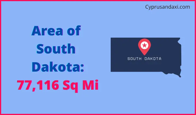 Area of South Dakota compared to Hungary