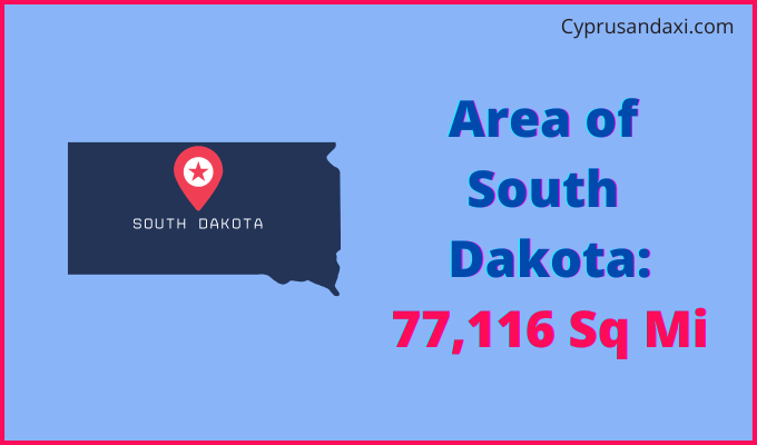 Area of South Dakota compared to Iran