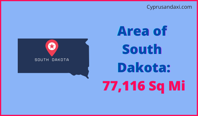 Area of South Dakota compared to Latvia