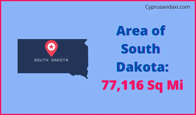 Area of South Dakota compared to Lithuania