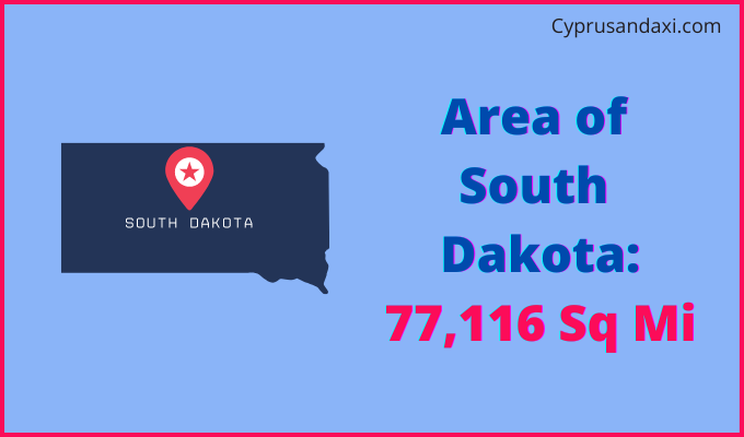 Area of South Dakota compared to Mexico