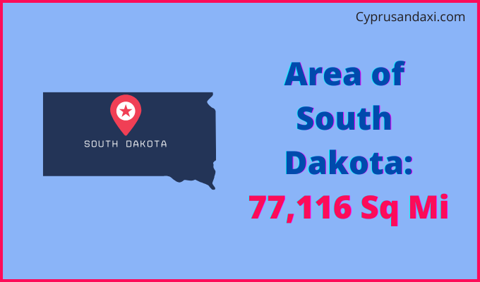 Area of South Dakota compared to Monaco