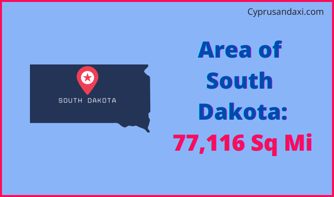 Area of South Dakota compared to Myanmar