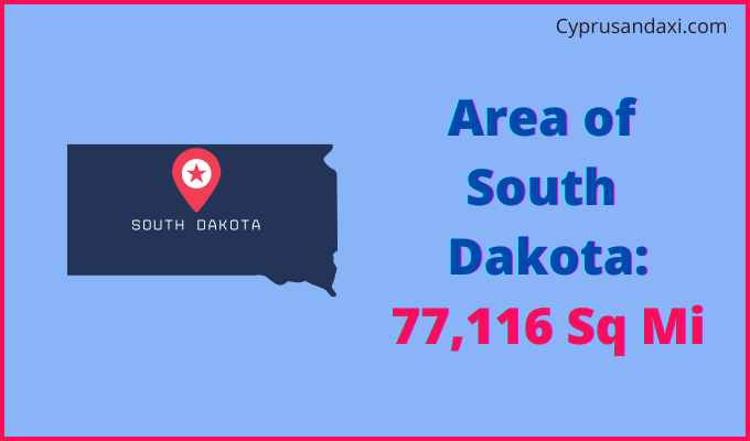 Area of South Dakota compared to New Zealand