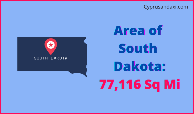 Area of South Dakota compared to Qatar