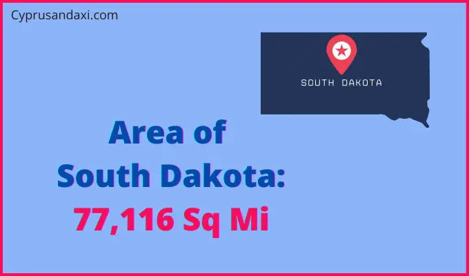 Area of South Dakota compared to Slovenia