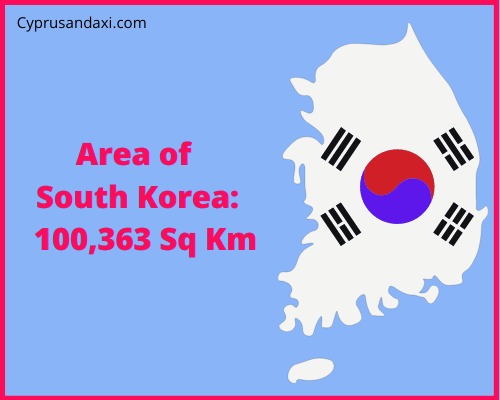 Area of South Korea compared to Maryland
