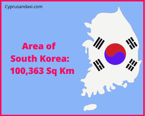 Area of South Korea compared to Michigan