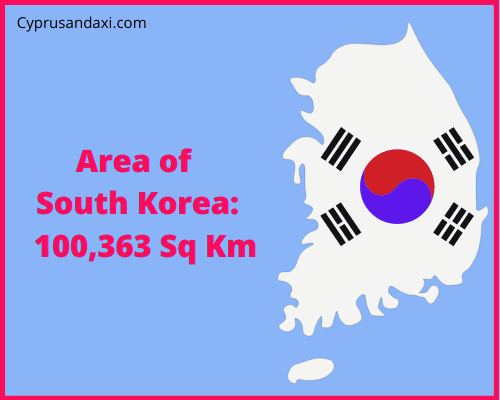 Area of South Korea compared to Missouri