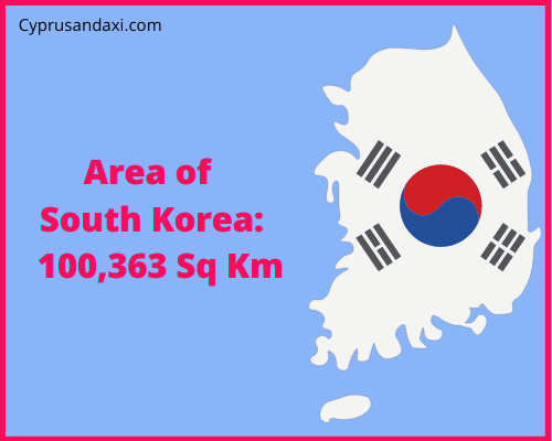 Area of South Korea compared to Nevada