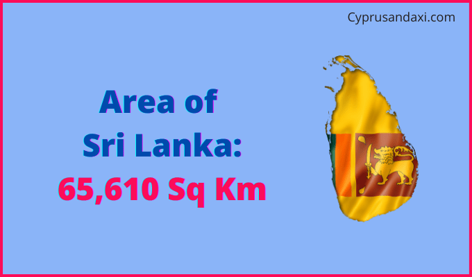 Area of Sri Lanka compared to Vermont