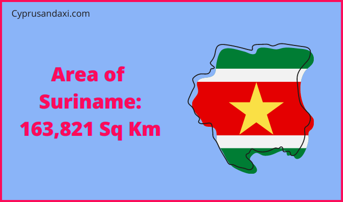 Area of Suriname compared to North Carolina