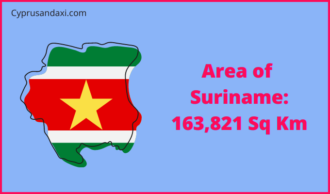 Area of Suriname compared to Virginia