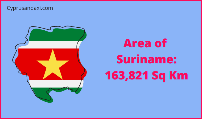 Area of Suriname compared to Washington