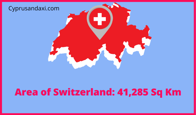 Area of Switzerland compared to Michigan