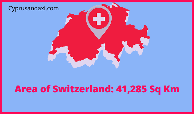Area of Switzerland compared to South Dakota