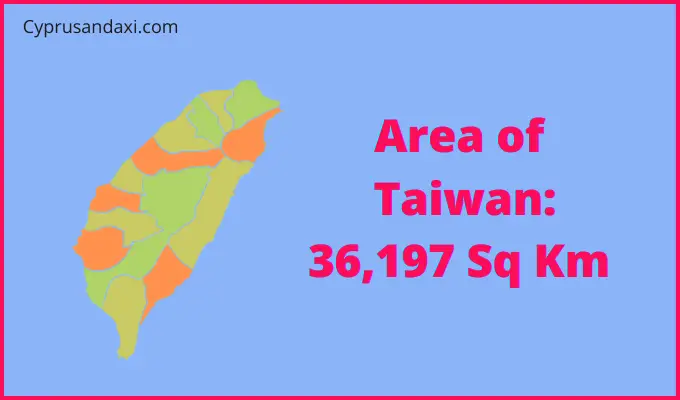Area of Taiwan compared to New Jersey