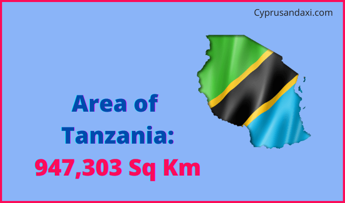Area of Tanzania compared to Montana