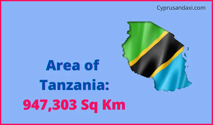 Area of Tanzania compared to New York
