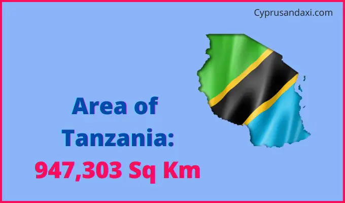 Area of Tanzania compared to Utah