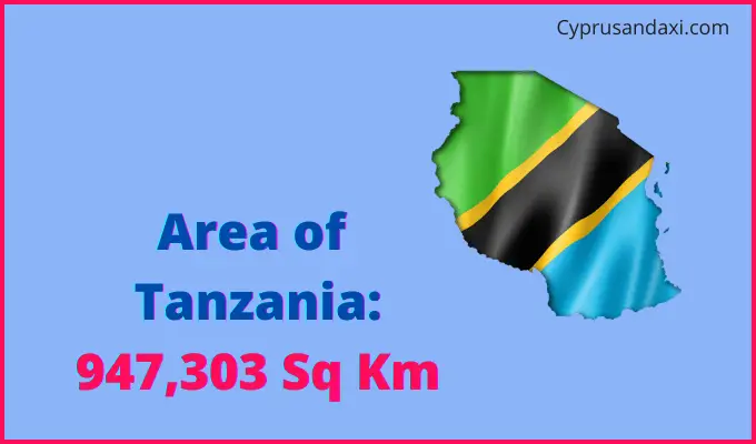 Area of Tanzania compared to Washington