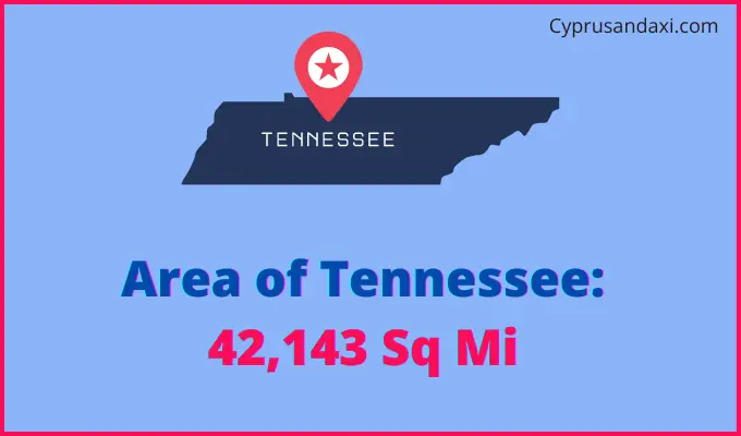 Area of Tennessee compared to Brunei