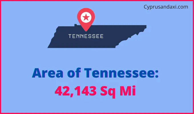 Area of Tennessee compared to Chile