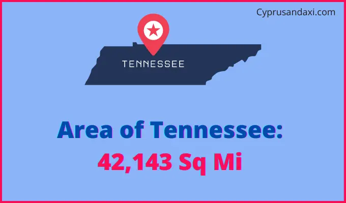 Area of Tennessee compared to China