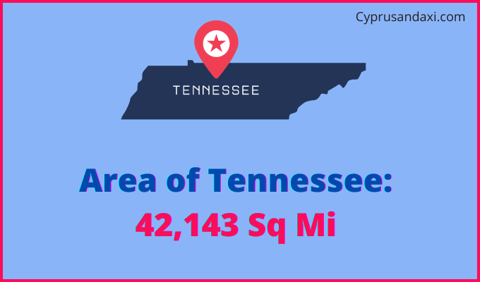 Area of Tennessee compared to Egypt