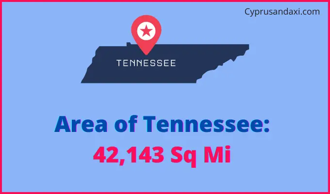 Area of Tennessee compared to Estonia