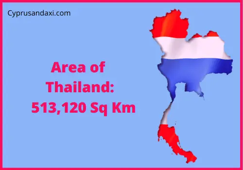 Area of Thailand compared to North Carolina