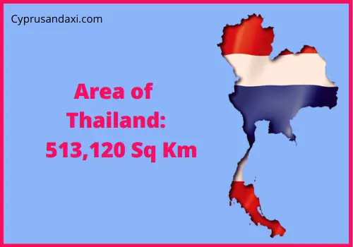 Area of Thailand compared to North Dakota