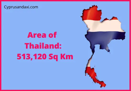 Area of Thailand compared to Ohio