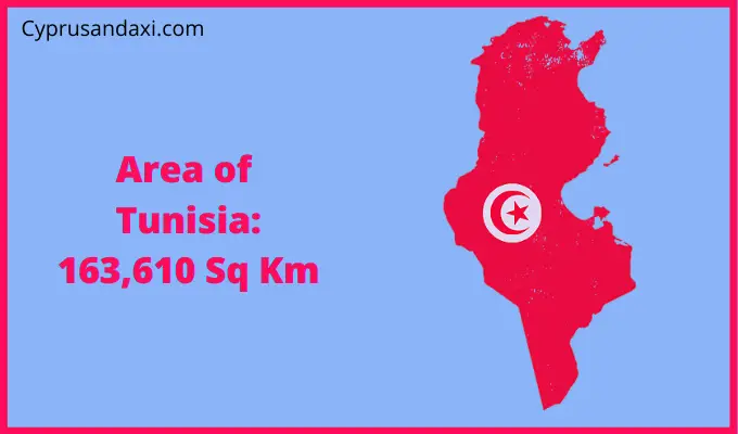 Area of Tunisia compared to New Mexico