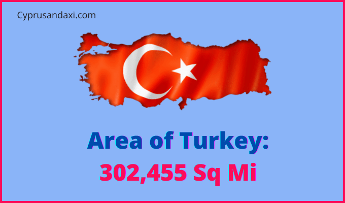 Area of Turkey compared to Vermont