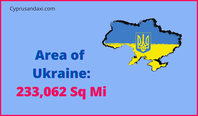 Area of Ukraine compared to Washington