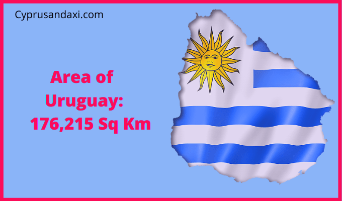 Area of Uruguay compared to Massachusetts