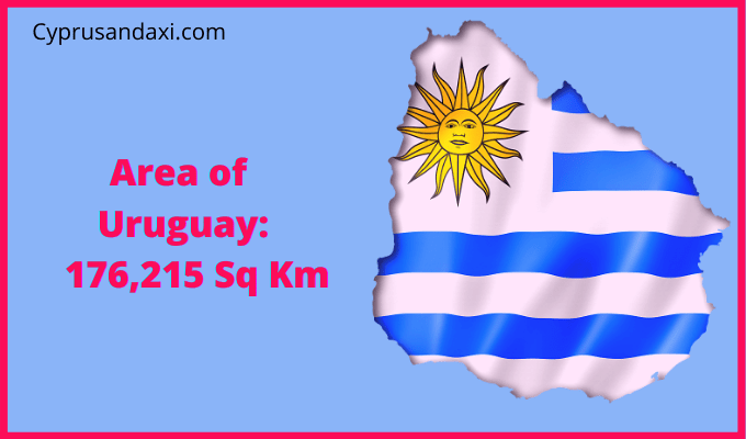 Area of Uruguay compared to Rhode Island
