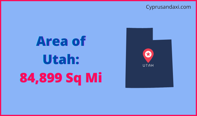 Area of Utah compared to Belgium
