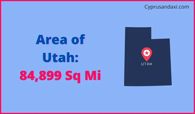 Area of Utah compared to Chile