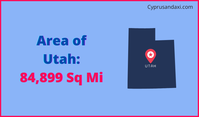 Area of Utah compared to Denmark