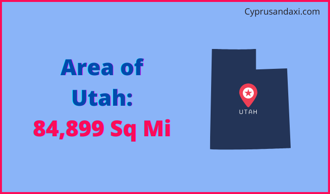 Area of Utah compared to Ghana