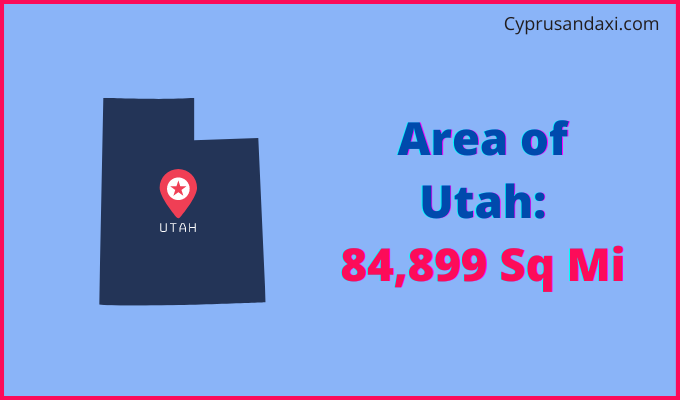 Area of Utah compared to Latvia
