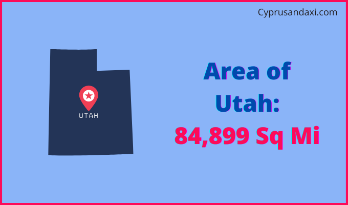 Area of Utah compared to Mexico